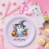 不気味なドリンクと可愛い幽霊、ハロウィーン ペーパープレート (パーティー)