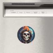 不気味なニヤニヤのスケルトンのハロウィーン マグネット (インサイチュ (食洗機))