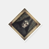 不気味なヌーンゴシックのハロウィーン告白 スタンダードカクテルナプキン (角)