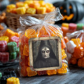 不気味なヌーンハロウィン幽霊のよく出るのステッカー スクエアシール