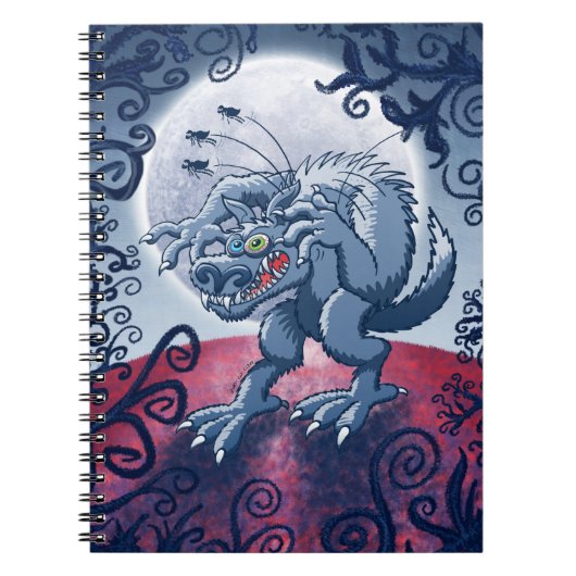 不気味なノミを傷付けている狼人間 ノートブック (正面)