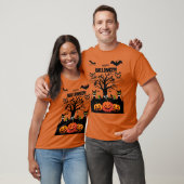 不気味なハッピーハローウィンフォント Tシャツ (ユニセックス)