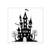 不気味なハロウィンのお化け城 ラバースタンプ (インプリント)