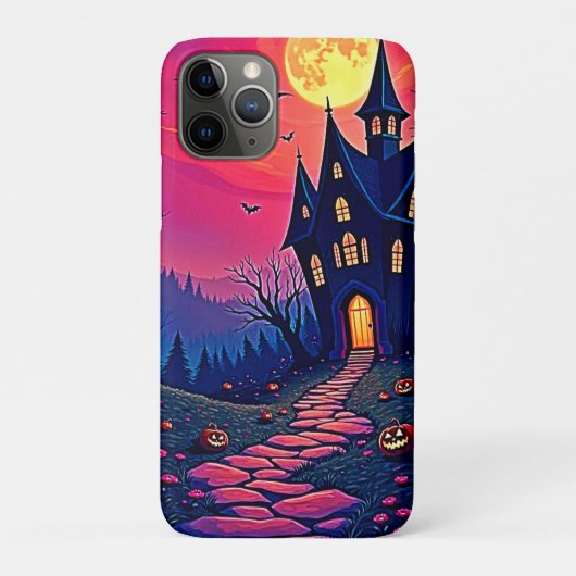 不気味なハロウィンのお化け屋敷アート Case-Mate iPhoneケース (裏)