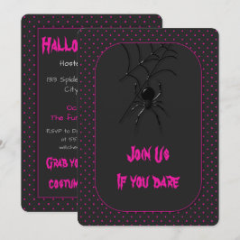 不気味なハロウィンのクモ 招待状