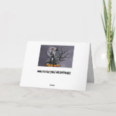 不気味なハロウィンのグリーティングカード カード (裏面)