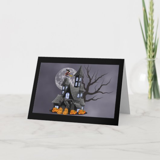 不気味なハロウィンのグリーティングカード カード (正面)