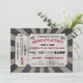 不気味なハロウィンのチケットのパーティーのSpooktacularの招待 招待状 (スタンド正面)