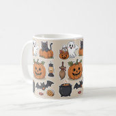 不気味なハロウィンのプレゼント コーヒーマグカップ (正面左)