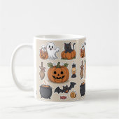 不気味なハロウィンのプレゼント コーヒーマグカップ (左)