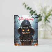 不気味なハロウィンのポストカード 招待状 (スタンド正面)