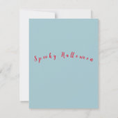 不気味なハロウィンのポストカード 招待状 (裏面)