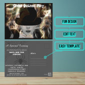 不気味なハロウィンの招待状 エレガント ポストカード