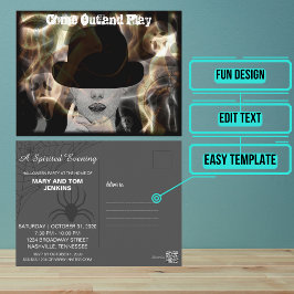不気味なハロウィンの招待状 エレガント ポストカード