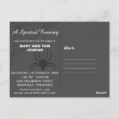 不気味なハロウィンの招待状 エレガント ポストカード (裏面)