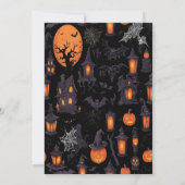 不気味なハロウィンの招待状 - 幽霊の出るお屋敷 招待状 (裏面)