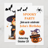 不気味なハロウィンの招待状 招待状 (正面/裏面)