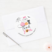 不気味なハロウィンの誕生日ありがとう ラウンドシール (封筒)