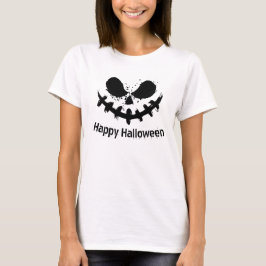 不気味なハロウィンの顔 Tシャツ