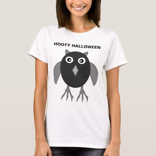不気味なハロウィンカスタムフクロウTシャツ Tシャツ (正面)