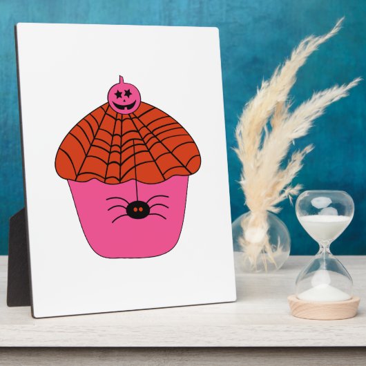 不気味なハロウィンカップケーキ フォトプラーク (側面)