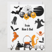 不気味なハロウィンナイト ブーパレード 満月 ゴースト シーズンカード (裏面)