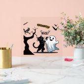 不気味なハロウィンニースパーティーの準備をする アクリルサイン (ウェディング)