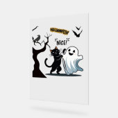 不気味なハロウィンニースパーティーの準備をする アクリルサイン (傾斜)