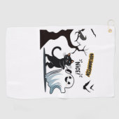 不気味なハロウィンニースパーティーの準備をする ゴルフタオル (横)