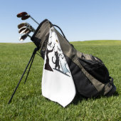 不気味なハロウィンニースパーティーの準備をする ゴルフタオル (グリーン)