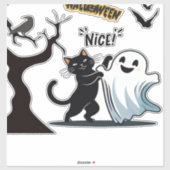 不気味なハロウィンニースパーティーの準備をする シール (シート)