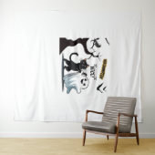 不気味なハロウィンニースパーティーの準備をする タペストリー (インサイチュ(横))