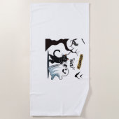 不気味なハロウィンニースパーティーの準備をする ビーチタオル (正面)