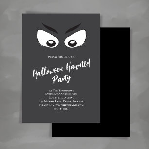 不気味なハロウィンパーティーのゴーストアイ 招待状