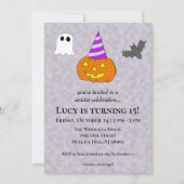 不気味なハロウィンパーティー誕生日 招待状 (正面)