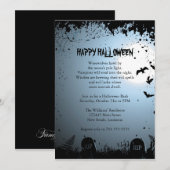 不気味なハロウィンパーティ 招待状 (正面/裏面)