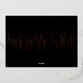 不気味なハロウィンファミリーフォトコラージュ 箔招待状 (裏面)