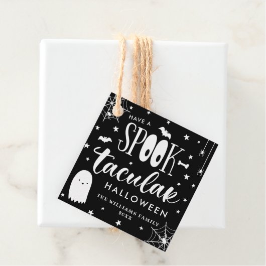 不気味なハロウィンブラック&ホワイトを持っている フェイバータグ (インサイチュ)