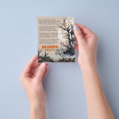 不気味なハロウィン不気味パーティー詩招待状 チラシ (手)