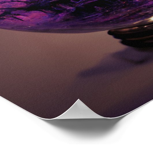 不気味なハロウィン不気味幽霊のよく出るハウス ポスター (角)