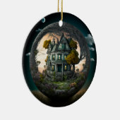 不気味なハロウィン幽霊のよく出るハウスオーナメント セラミックオーナメント (右)