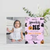 不気味なハロウィン最初の1歳の誕生日パーティー 招待状 (スタンド正面)
