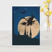 不気味なハロウィン カード (黄色い花)