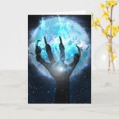 不気味なハロウィン カード (黄色い花)