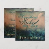 不気味なハロウィン ゴシック ウェディング 招待状 (正面/裏面)