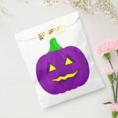 不気味なハロウィーンのカボチャ紫 フェイバーバッグ (封をした状態)