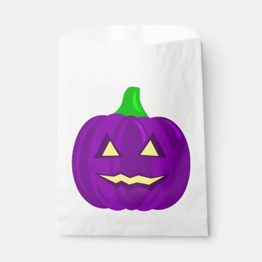 不気味なハロウィーンのカボチャ紫 フェイバーバッグ (正面)