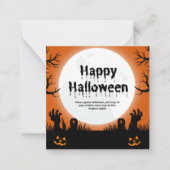 不気味なハロウィーンのグリーティングカード ノートカード (正面)