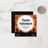 不気味なハロウィーンのグリーティングカード ノートカード (正面/裏面インサイチュ)