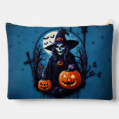 不気味なハロウィーンのシーン アクセサリーポーチ (裏面)